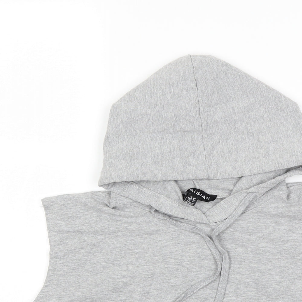 PARISIAN SIGNATURE Womens Grey   Pullover Hoodie Size 14