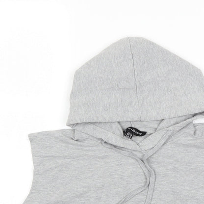 PARISIAN SIGNATURE Womens Grey   Pullover Hoodie Size 14
