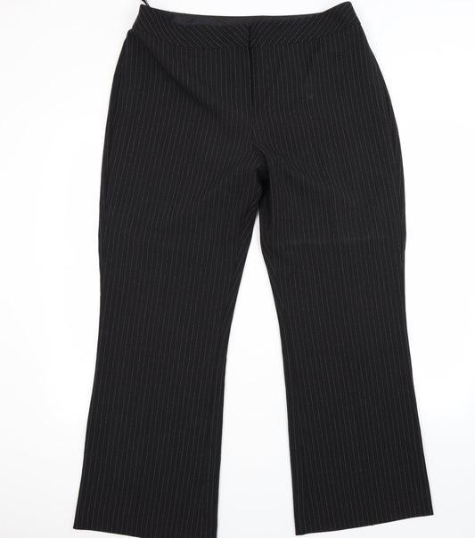 Womens UK Size 18 For Women Regular Fit  Black Trousers