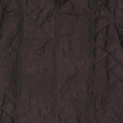Affinites Womens Brown   Motorcycle Jacket Coat Size M
