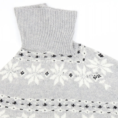 NEXT Womens Grey Floral  Pullover Jumper Size L