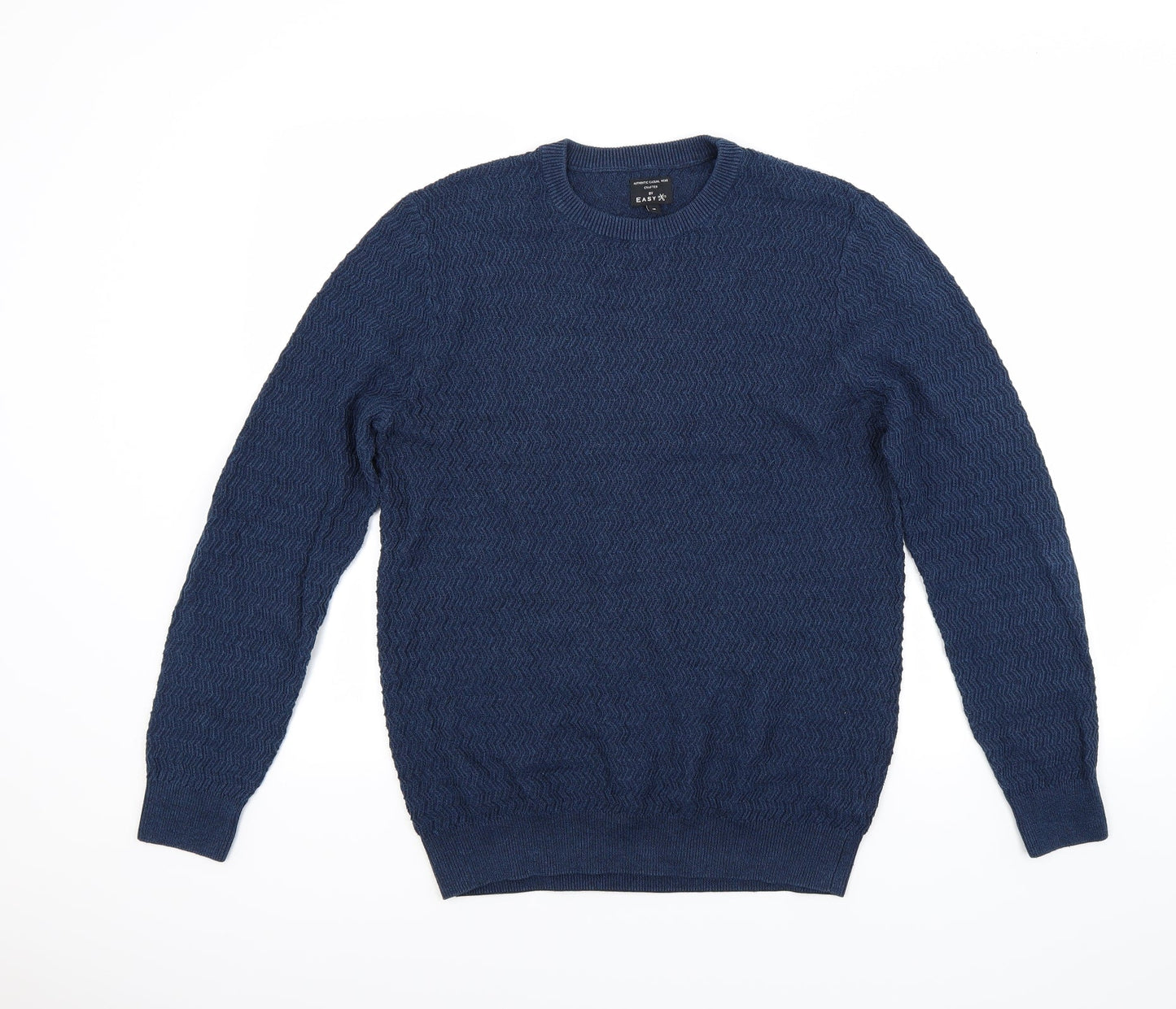 Easy Mens Blue   Pullover Jumper Size S