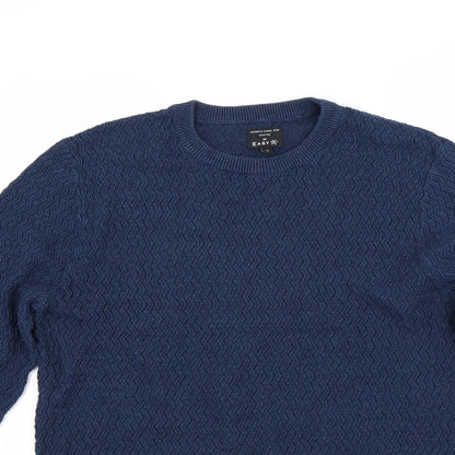 Easy Mens Blue   Pullover Jumper Size S