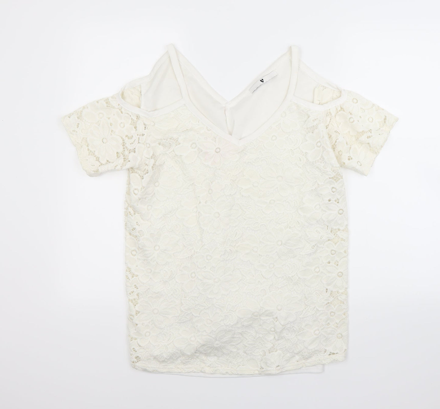 Womens UK Size 12 Very White Basic T-Shirt