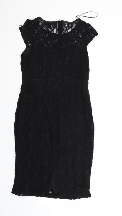 Atmosphere Womens Black Floral  A-Line  Size 10