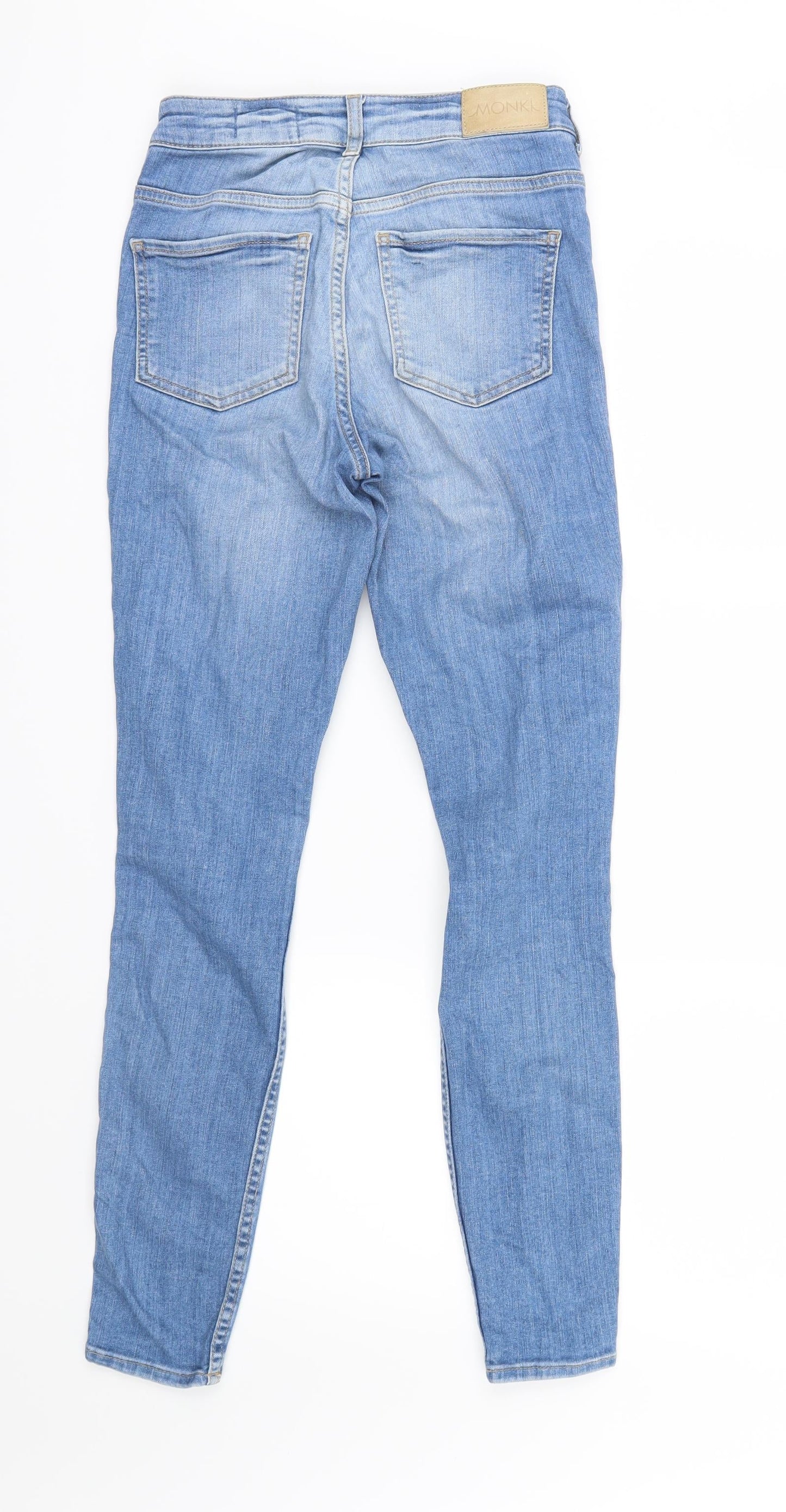 Monki Womens Blue  Denim Straight Jeans Size 26 in L29 in