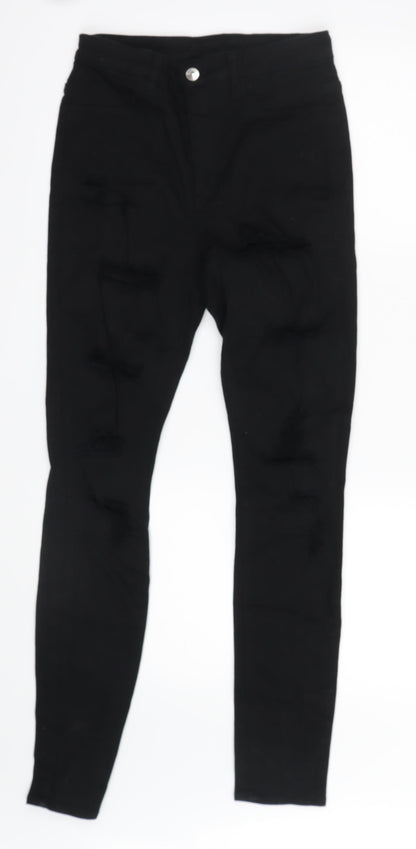 Divided by H&M Womens Black  Denim Straight Jeans Size 8 L29 in