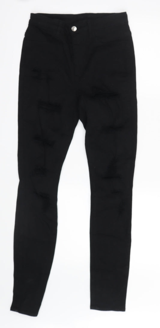 Divided by H&M Womens Black  Denim Straight Jeans Size 8 L29 in