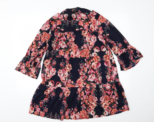 New Look Womens Blue Floral  Shift  Size 10