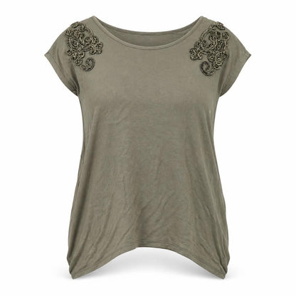 Womens UK Size M H&M Green Basic T-Shirt