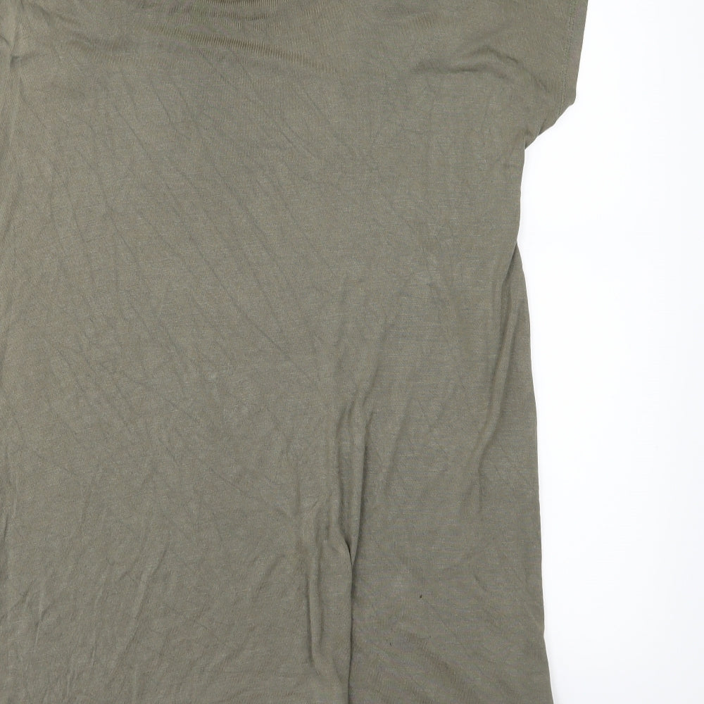 Womens UK Size M H&M Green Basic T-Shirt