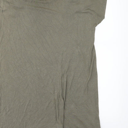 Womens UK Size M H&M Green Basic T-Shirt