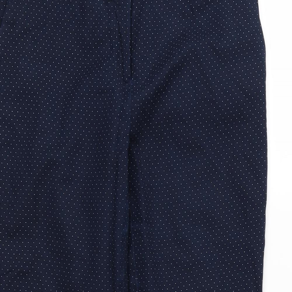 Womens UK Size 32 in Preworn Regular Fit Cropped Blue Trousers