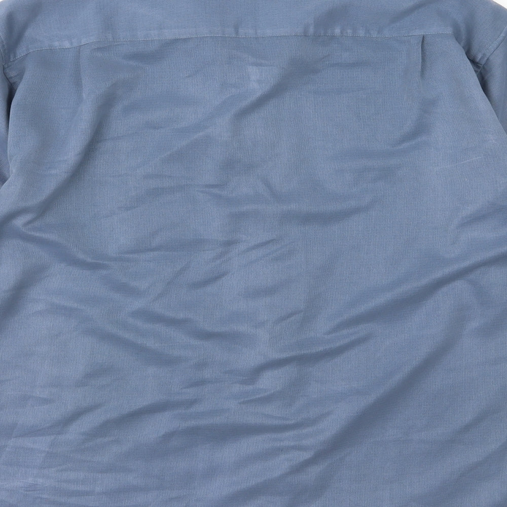 Mens UK Size M Petroleum Blue  Button-Up Long Sleeve Casual Shirt