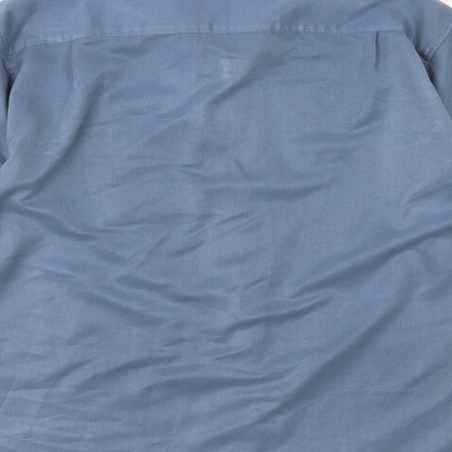 Mens UK Size M Petroleum Blue  Button-Up Long Sleeve Casual Shirt