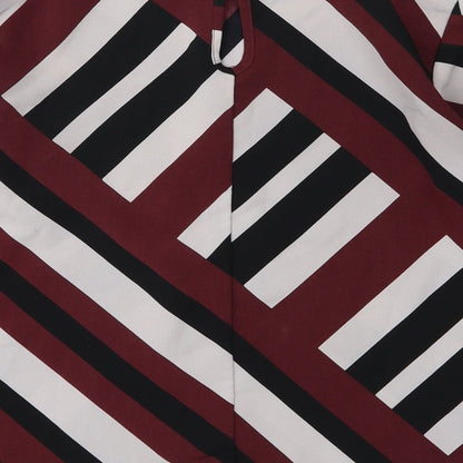 Primark Womens Red Striped Chiffon Basic Blouse Size 6