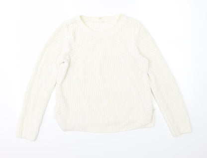QS Womens Ivory  Knit Pullover Jumper Size S
