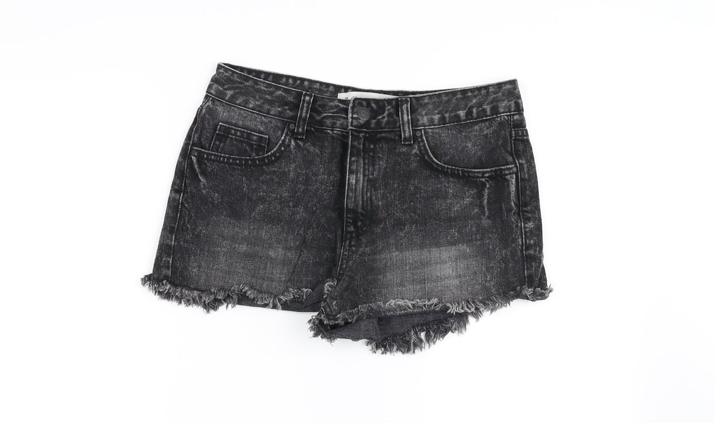 deniem co Womens Black   Cut-Off Shorts Size 10