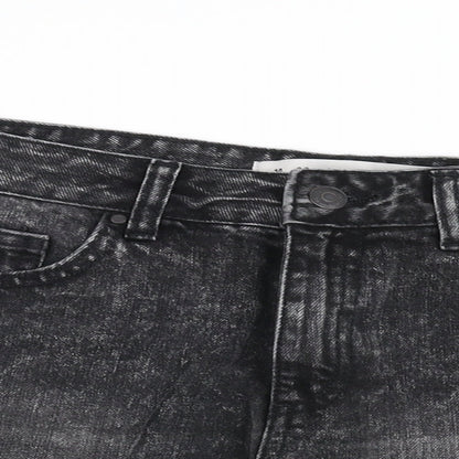 deniem co Womens Black   Cut-Off Shorts Size 10