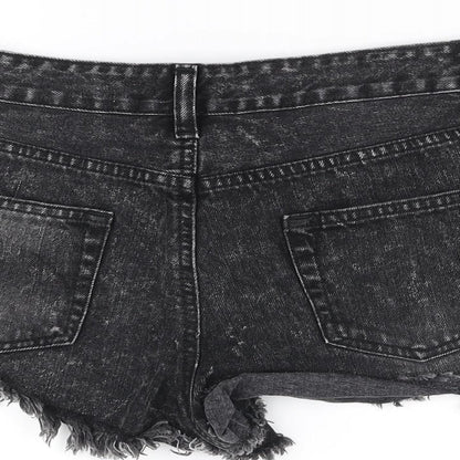 deniem co Womens Black   Cut-Off Shorts Size 10