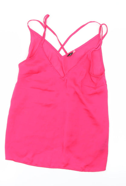Womens UK Size 8 H&M Pink Basic Blouse
