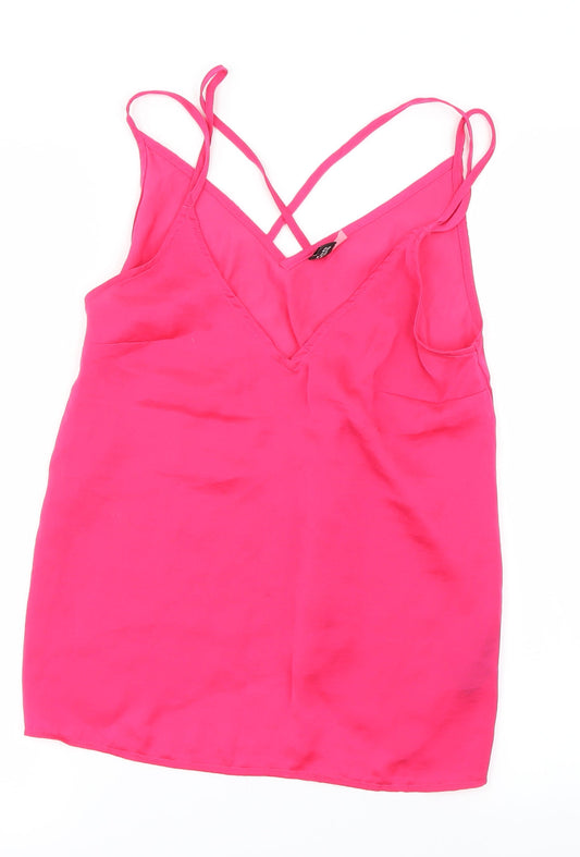 Womens UK Size 8 H&M Pink Basic Blouse