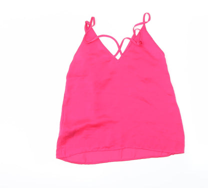 Womens UK Size 8 H&M Pink Basic Blouse