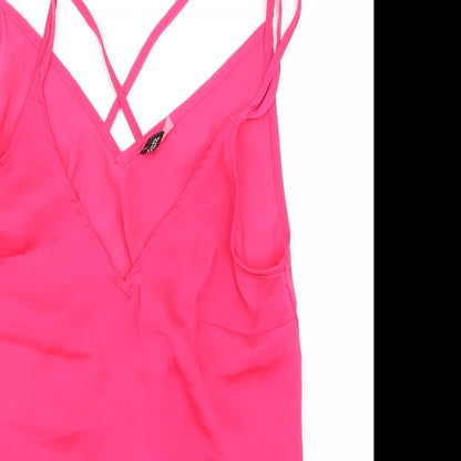 Womens UK Size 8 H&M Pink Basic Blouse
