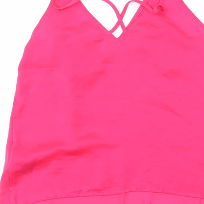 Womens UK Size 8 H&M Pink Basic Blouse