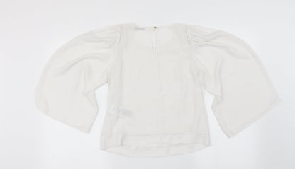 MOTIVI Womens White   Basic Blouse Size 14