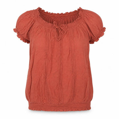 Womens UK Size 8 New Look Brown Basic Blouse