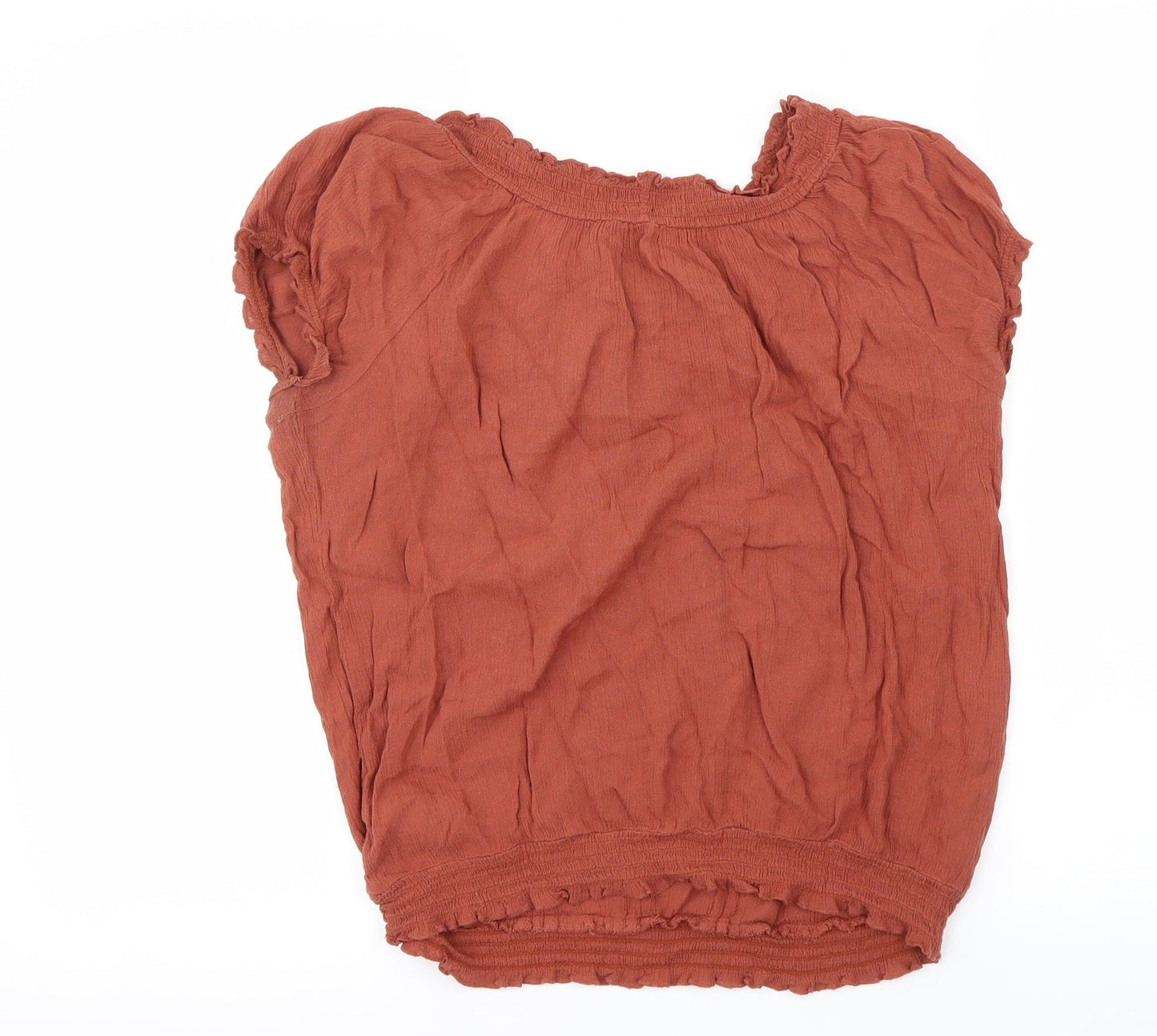 Womens UK Size 8 New Look Brown Basic Blouse