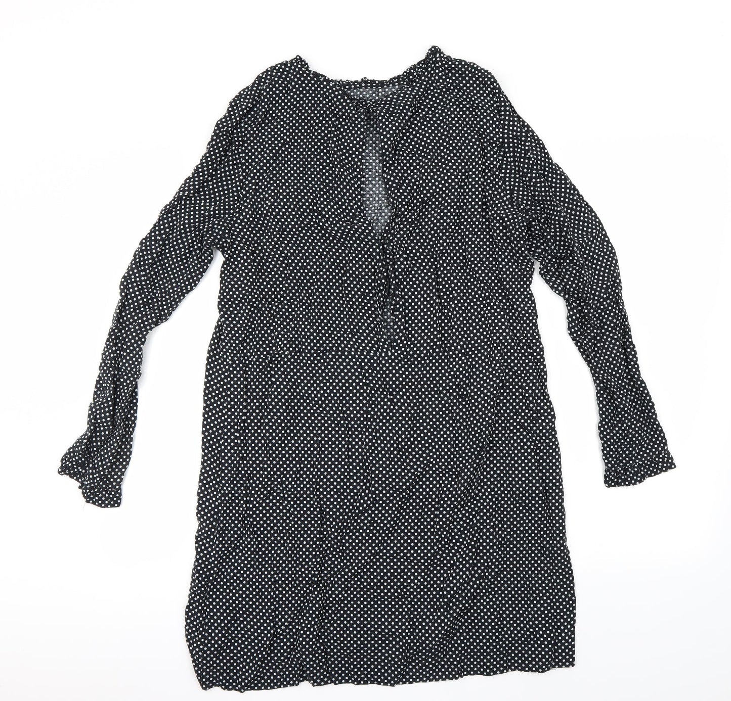 Womens UK Size 14 H&M Black Basic Blouse
