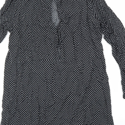 Womens UK Size 14 H&M Black Basic Blouse