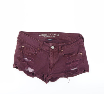 American Eagle Outfitters Womens Pink   Cut-Off Shorts Size 28 in