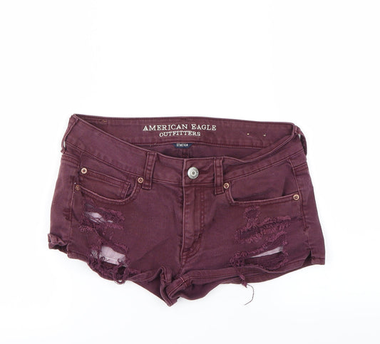 American Eagle Outfitters Womens Pink   Cut-Off Shorts Size 28 in