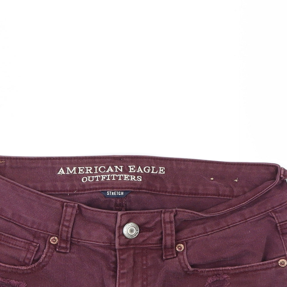 American Eagle Outfitters Womens Pink   Cut-Off Shorts Size 28 in