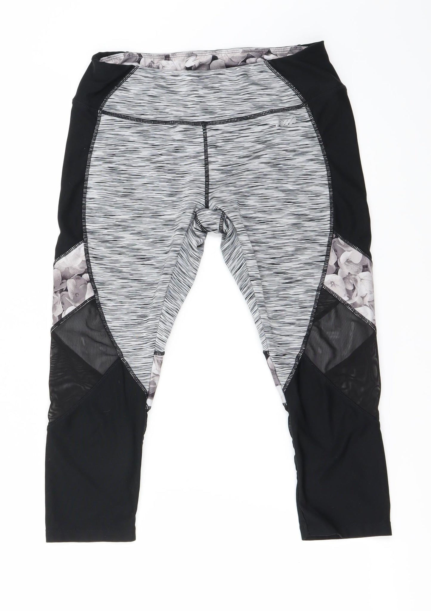 Womens UK Size S Preworn  Cropped Grey Leggings