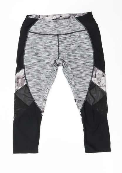 Womens UK Size S Preworn  Cropped Grey Leggings
