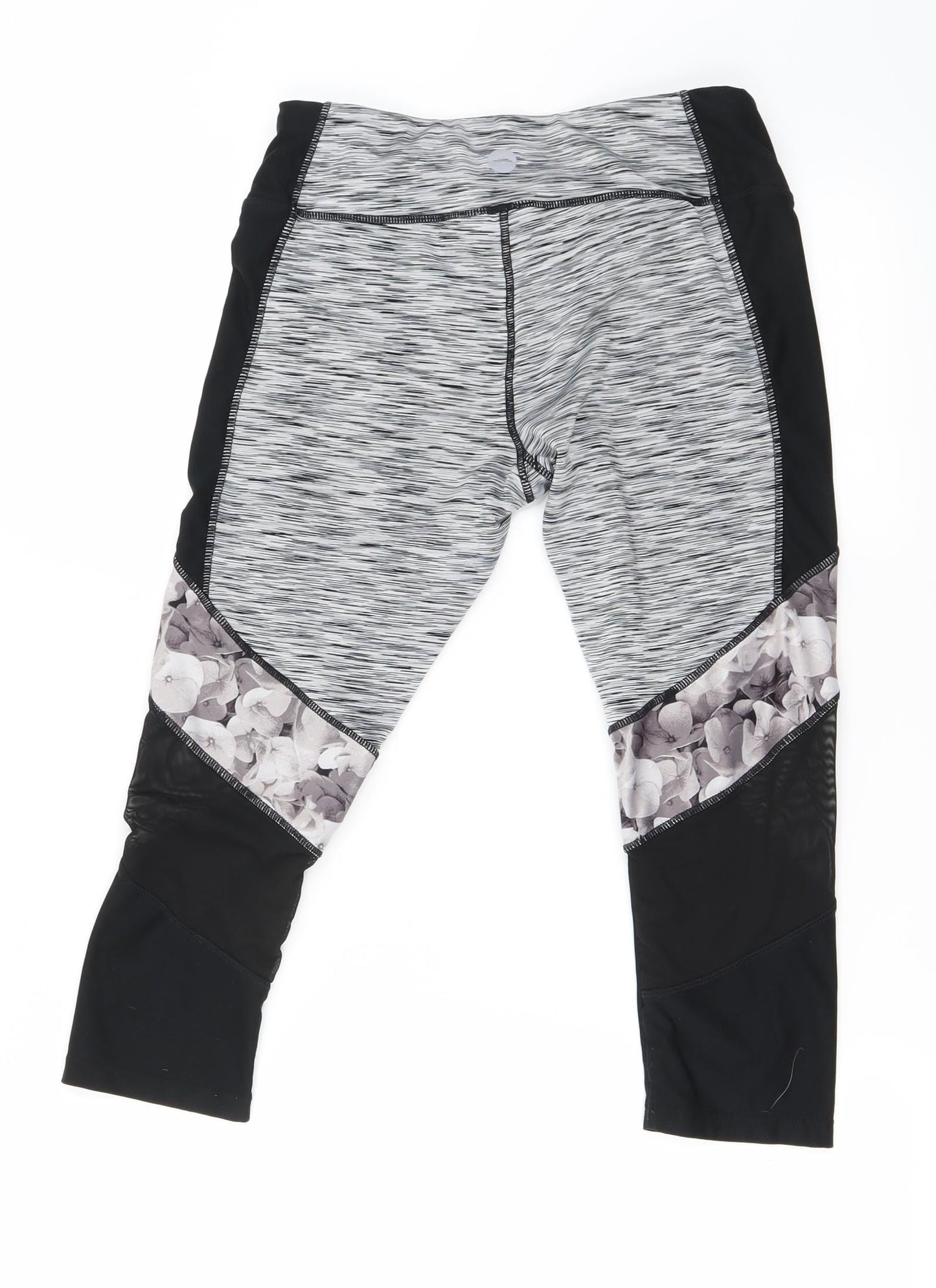 Womens UK Size S Preworn  Cropped Grey Leggings