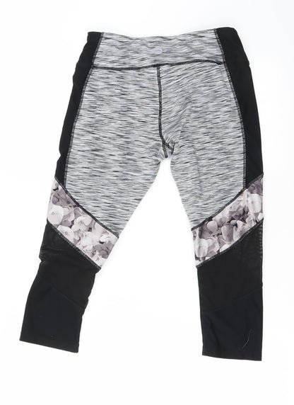 Womens UK Size S Preworn  Cropped Grey Leggings