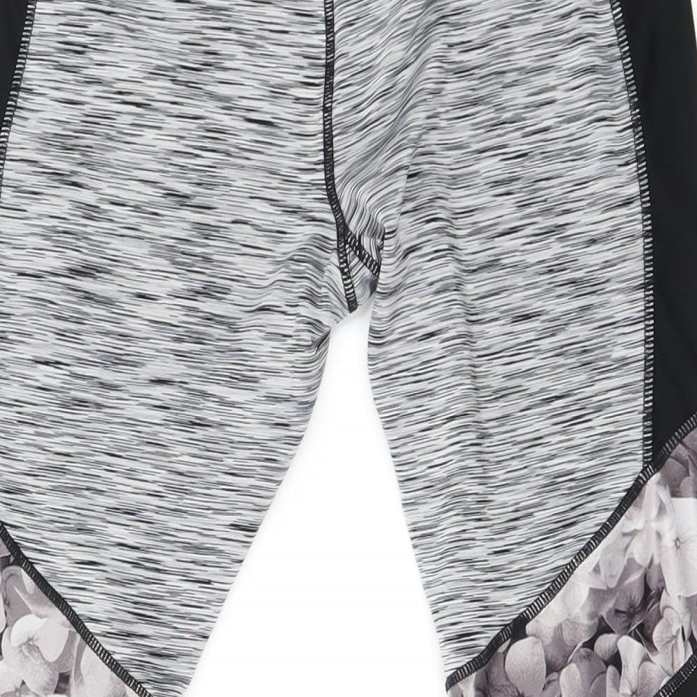 Womens UK Size S Preworn  Cropped Grey Leggings