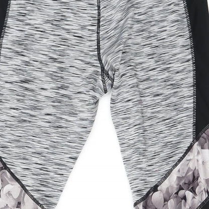 Womens UK Size S Preworn  Cropped Grey Leggings