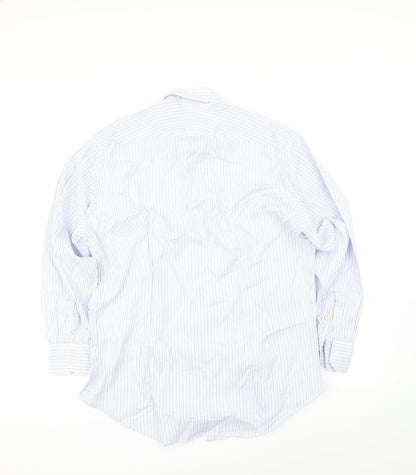 Mens UK Size 34 Hawes & Curtis Blue  Button-Up Long Sleeve Casual Shirt