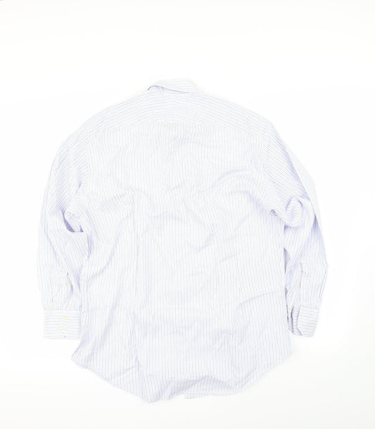 Mens UK Size 34 Hawes & Curtis Blue  Button-Up Long Sleeve Casual Shirt