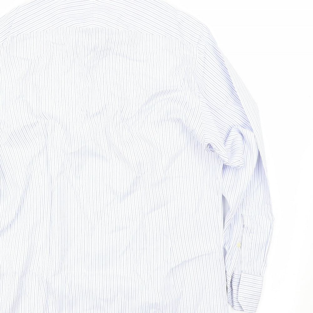 Mens UK Size 34 Hawes & Curtis Blue  Button-Up Long Sleeve Casual Shirt