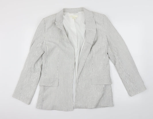 H&M Womens White   Jacket Blazer Size 8