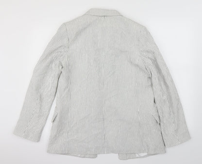 H&M Womens White   Jacket Blazer Size 8
