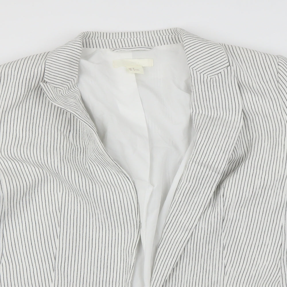 H&M Womens White   Jacket Blazer Size 8