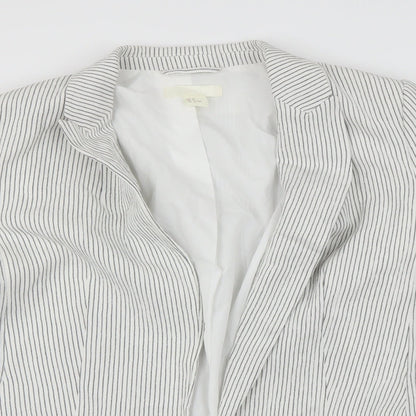 H&M Womens White   Jacket Blazer Size 8